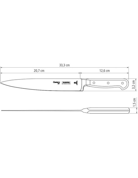 COLTELLERIA: vendita online COLTELLO TRINCIANTE CENTURY 21 CM MANICO IN POLICARBONATO TRAMONTINA in offerta