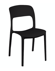 SEDIE-POLTRONE: vendita online SEDIA RISTO NERA IN POLIPROPILENE IMPILABILE VACCHETTI in offerta