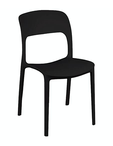 SEDIE-POLTRONE: vendita online SEDIA RISTO NERA IN POLIPROPILENE IMPILABILE VACCHETTI in offerta