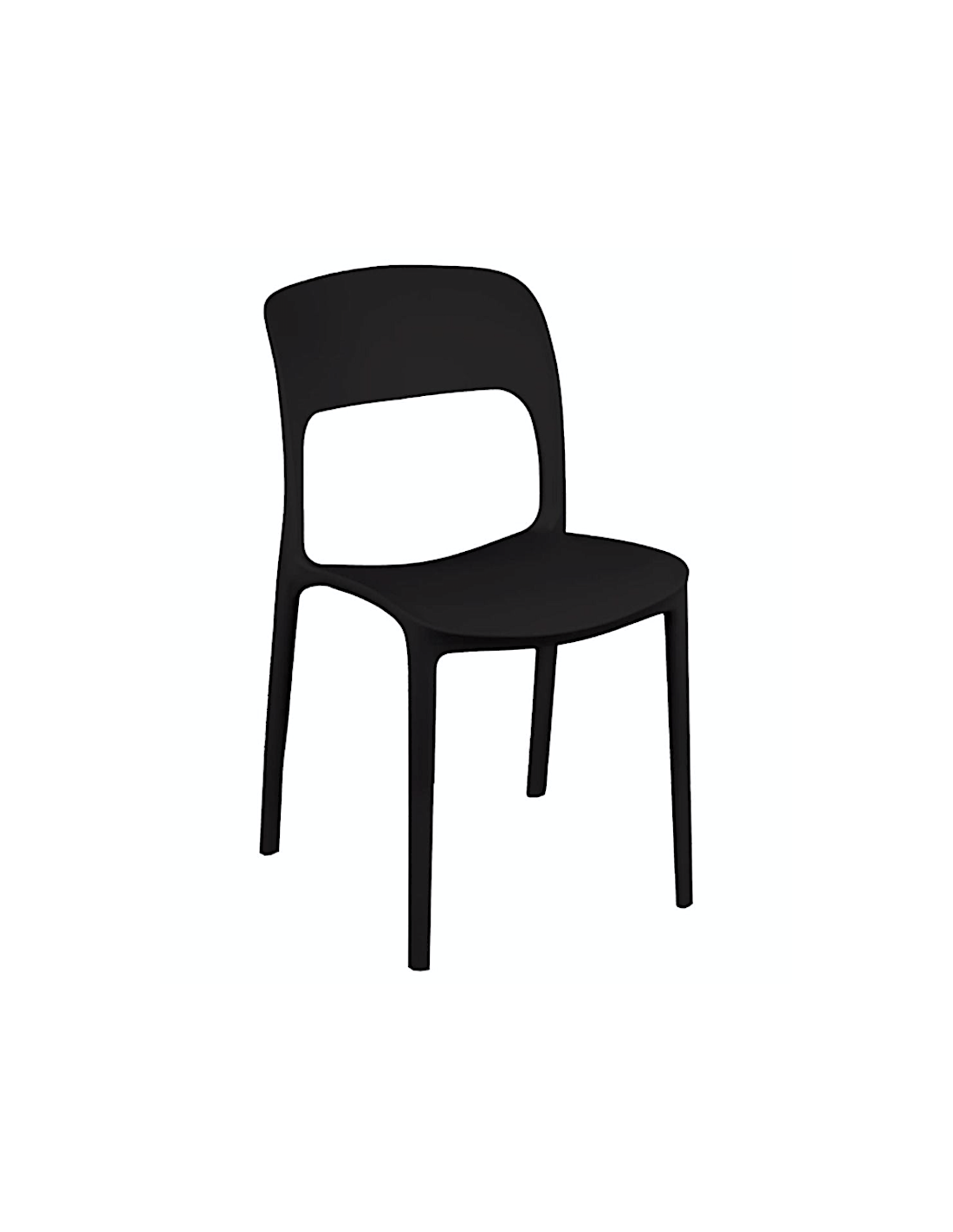 SEDIE-POLTRONE: vendita online SEDIA RISTO NERA IN POLIPROPILENE IMPILABILE VACCHETTI in offerta