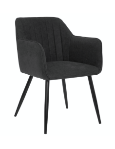 SEDIE-POLTRONE: vendita online POLTRONA VISOCA ATMOSPHERA IN TESSUTO NERO 61,5 X 57 ALTEZZA 83 CM in offerta