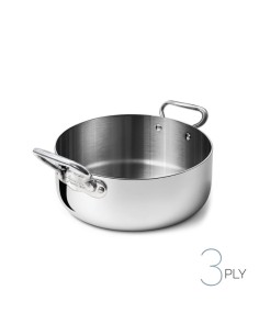 ALUINOX: vendita online CASSERUOLA BASSA ALUINOX 1907 2 MANIGLIE CM.20 H.8 LT.4,5 in offerta