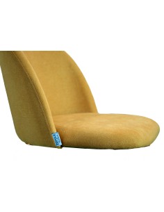 LUCY: vendita online SEDUTA SEDIA LUCY TESSUTO ANTIMACCHIA GIALLO SENAPE VACCHETTI (NO GAMBE) in offerta 2