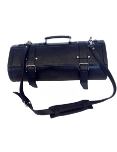 BORSA LUXURY BARMAN KIT PROFESSIONALE ECOPELLE VINTAGE NERO CON MANIGL