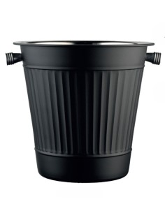 PORTAGHIACCIO-SECCHIELLI-INVINATORI: vendita online SECCHIELLO PORTABOTTIGLIE LINEE VERTICALI ACCIAIO INOX MATT CM.21,5X21H T...