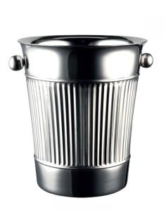 PORTAGHIACCIO-SECCHIELLI-INVINATORI: vendita online SECCHIELLO PORTABOTTIGLIA LINEE VERTICALI DOPPIA PARETE CM.21X23H TH BARS...