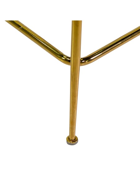 SGABELLI: vendita online SGABELLO IN VELLUTO SAMMI BLU GAMBE ORO VACCHETTI 44 X 48 X 91 CM in offerta