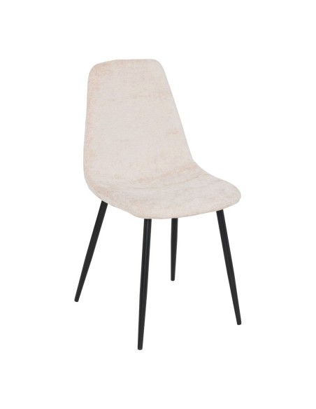 SEDIE-POLTRONE: vendita online SEDIA TYKA BEIGE GAMBE NERE ATMOSPHERA IN TESSUTO in offerta