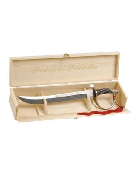 COLTELLERIA: vendita online SCIABOLA DA SOMMELIER PER SABRAGE CON CUSTODIA IN LEGNO BREVETTI WAF in offerta