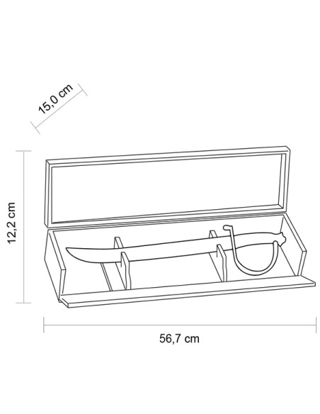 SCIABOLA DA SOMMELIER PER SABRAGE CON CUSTODIA IN LEGNO BREVETTI WA...