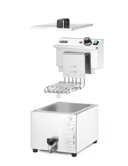 FRIGGITRICI: vendita online FRIGGITRICE XL CON RUBINETTO DI SCARICO LT.10 V.400 W.10200 MM.300X585 in offerta