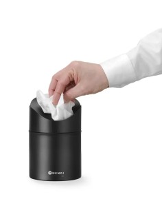 ACCESSORI: vendita online CESTINO PER RIFIUTI DA TAVOLO CON COPERCHIO OSCILLANTE LT.1,2 COLORE N in offerta 2