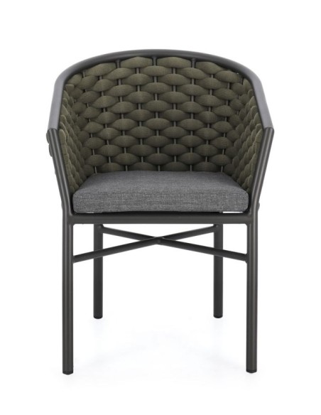 SEDIE-POLTRONE: vendita online POLTRONA MARGALIDA BIZZOTTO VERDE STRUTTURA ANTRACITE in offerta