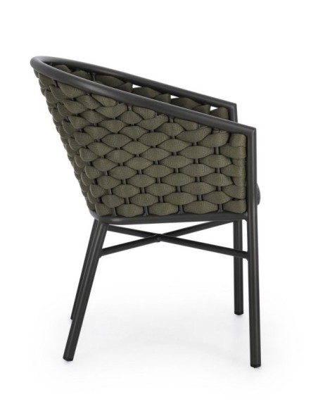 SEDIE-POLTRONE: vendita online POLTRONA MARGALIDA BIZZOTTO VERDE STRUTTURA ANTRACITE in offerta
