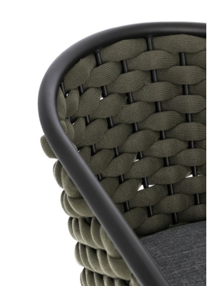 SEDIE-POLTRONE: vendita online POLTRONA MARGALIDA BIZZOTTO VERDE STRUTTURA ANTRACITE in offerta