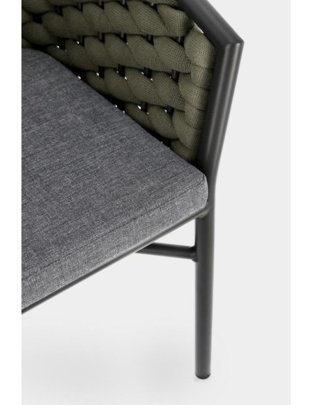 SEDIE-POLTRONE: vendita online POLTRONA MARGALIDA BIZZOTTO VERDE STRUTTURA ANTRACITE in offerta