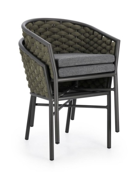 SEDIE-POLTRONE: vendita online POLTRONA MARGALIDA BIZZOTTO VERDE STRUTTURA ANTRACITE in offerta