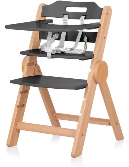 SEGGIOLONI: vendita online SEGGIOLONE PAPPA CACAO 2 IN 1 LEGNO-GRAPHITE 57 X 46 X 80 CM CHIPOLINO in offerta