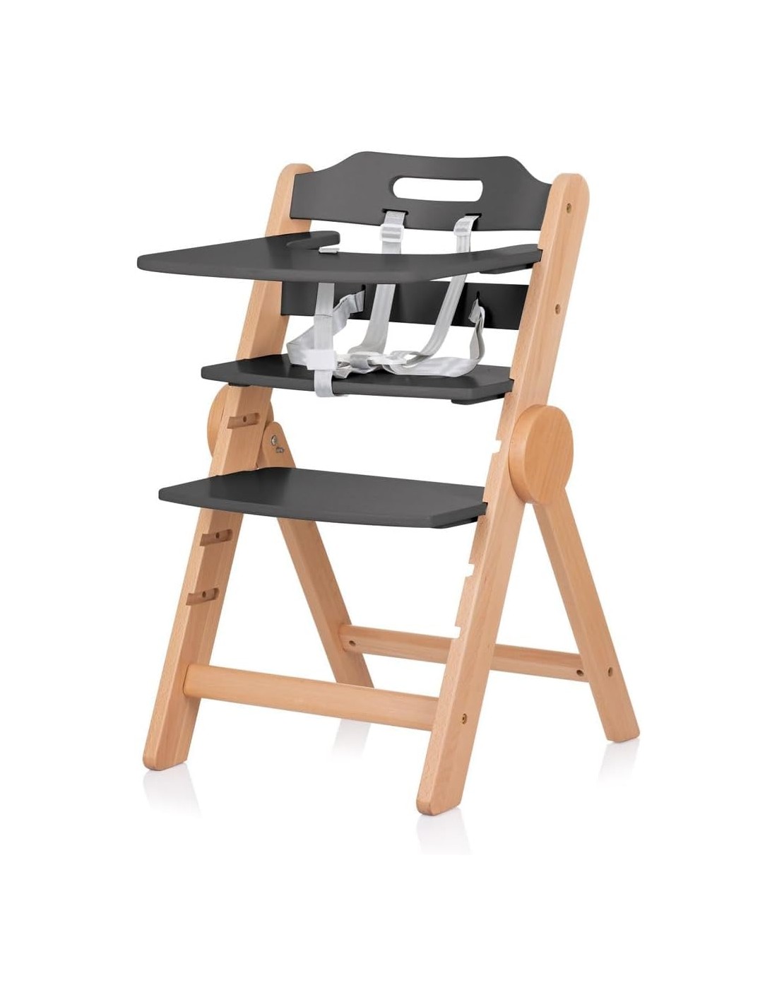 SEGGIOLONI: vendita online SEGGIOLONE PAPPA CACAO 2 IN 1 LEGNO-GRAPHITE 57 X 46 X 80 CM CHIPOLINO in offerta