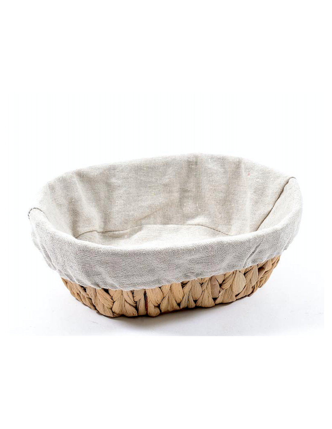 CESTINI PANE: vendita online CESTINO IN LEGNO DI BANANO E TESSUTO 27 X 20 ALTEZZA 9 CM MERCURY in offerta