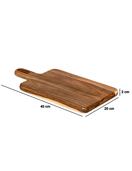 VASSOI-TAGLIERI LEGNO: vendita online TAGLIERE 40 X 20 CM CON MANICO IN LEGNO DI ACACIA SECRET DE GOURMET in offerta