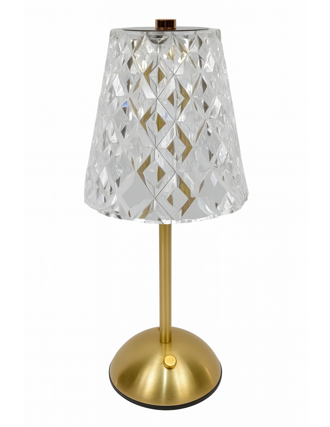 LAMPADE DA TAVOLO: vendita online LAMPADA LED RICARICABILE CON BASE METALLO ORO ALTEZZA 33 CM in offerta