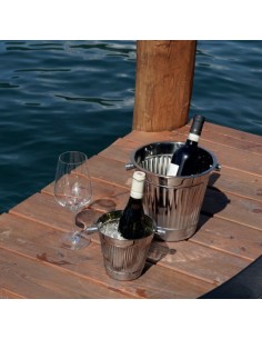 PORTAGHIACCIO-SECCHIELLI-INVINATORI: vendita online SECCHIELLO PORTABOTTIGLIA CM. 21,5X21H THE BARS in offerta 2