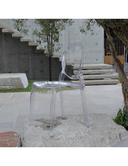 SEDIE-POLTRONE: vendita online SEDIA ROSE CRYSTAL IN POLICARBONATO TRASPARENTE SAL.MAR. in offerta