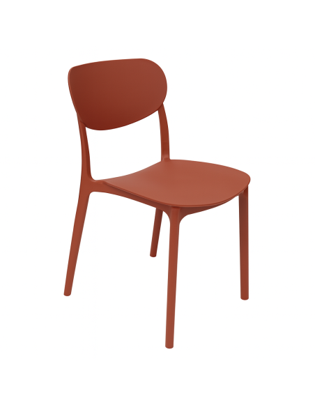SEDIE-POLTRONE: vendita online SEDIA 5FIVE TERRACOTTA IMPILABILE 54,5 X 46 X 79 CM IN PLASTICA in offerta