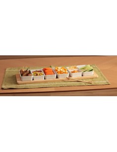 ANTIPASTIERE-SET APERITIVI: vendita online SET APERITIVO 8 CIOTOLE CON VASSOIO LEGNO DI BAMBOO SECRET DE GOURMET in offerta 2