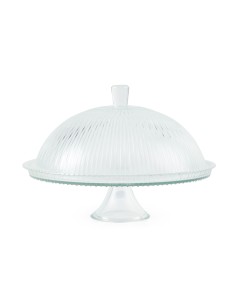 ALZATE-PORTATORTE-ESPOSITORI: vendita online ALZATA IN VETRO Ø 32CM ALTEZZA 23 CM CON CUPOLA MERCURY in offerta