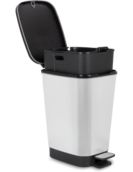 PATTUMIERE-GETTACARTE: vendita online PATTUMIERA CHIC BIN 30 LITRI IN ACCIAIO CON PEDALE KETER in offerta