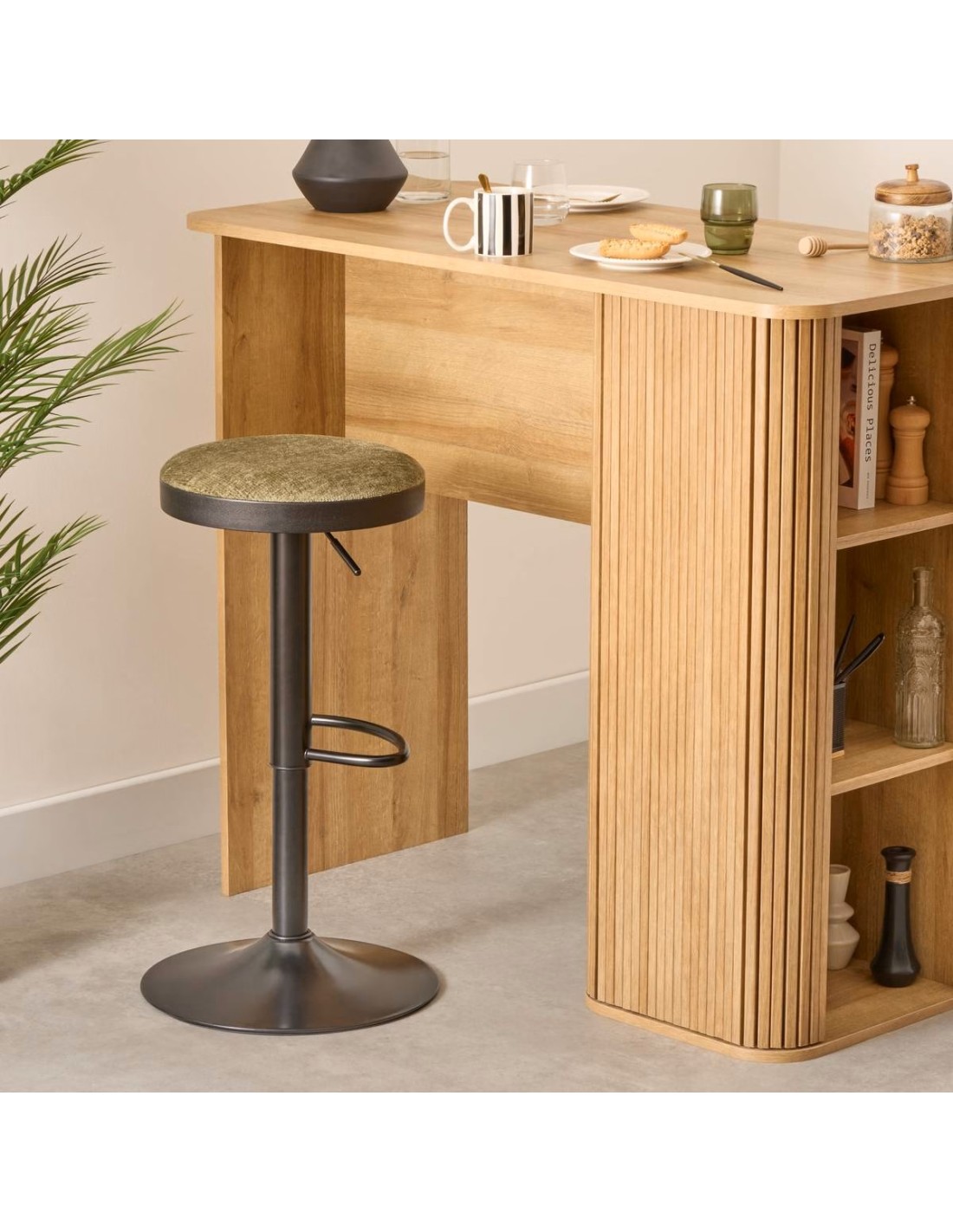 SGABELLI: vendita online SGABELLO BAR ILSA NERO-KAKI ALTEZZA 76 CM ATMOSPHERA in offerta