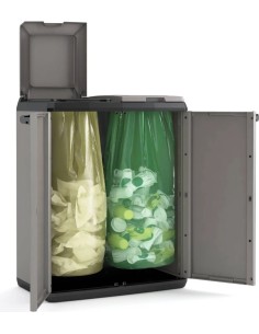 PATTUMIERE-GETTACARTE: vendita online ARMADIO DIFFERENZIATA SPLIT BASIC 68 X 39 ALTEZZA 85 CM KETER in offerta 2