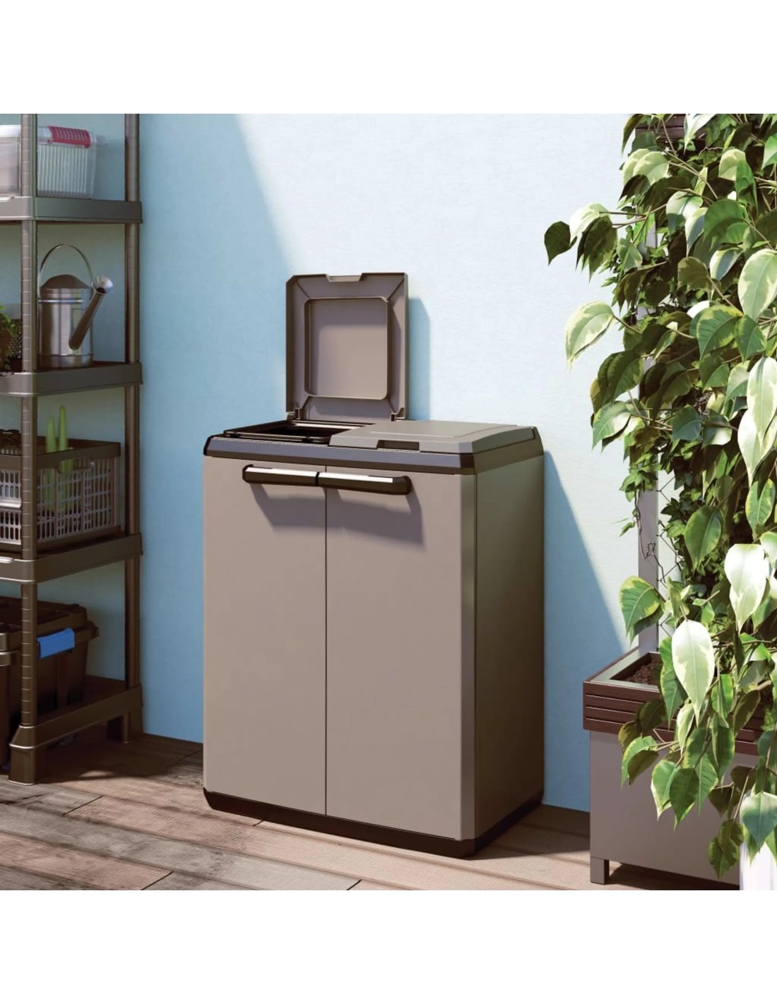 PATTUMIERE-GETTACARTE: vendita online ARMADIO DIFFERENZIATA SPLIT BASIC 68 X 39 ALTEZZA 85 CM KETER in offerta