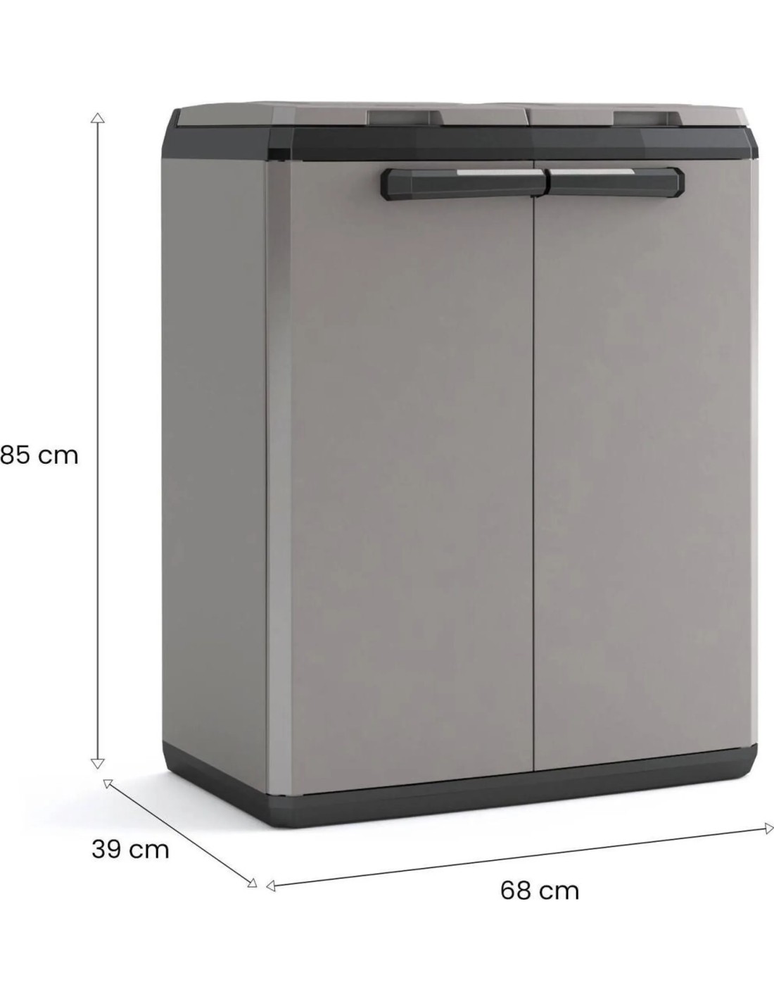 PATTUMIERE-GETTACARTE: vendita online ARMADIO DIFFERENZIATA SPLIT BASIC 68 X 39 ALTEZZA 85 CM KETER in offerta