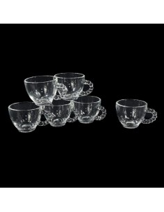 TAZZE E PIATTINI CAFFE-LATTE-THE': vendita online TAZZINE CAFFE' 110 ML IN VETRO SET 6 PEZZI MERCURY in offerta 2