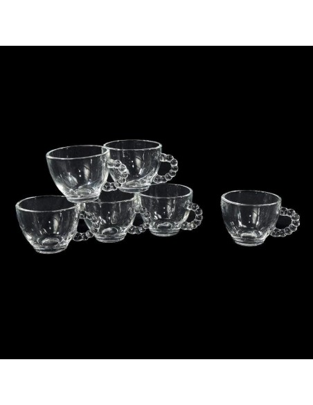 TAZZE E PIATTINI CAFFE-LATTE-THE': vendita online TAZZINE CAFFE' 110 ML IN VETRO SET 6 PEZZI MERCURY in offerta