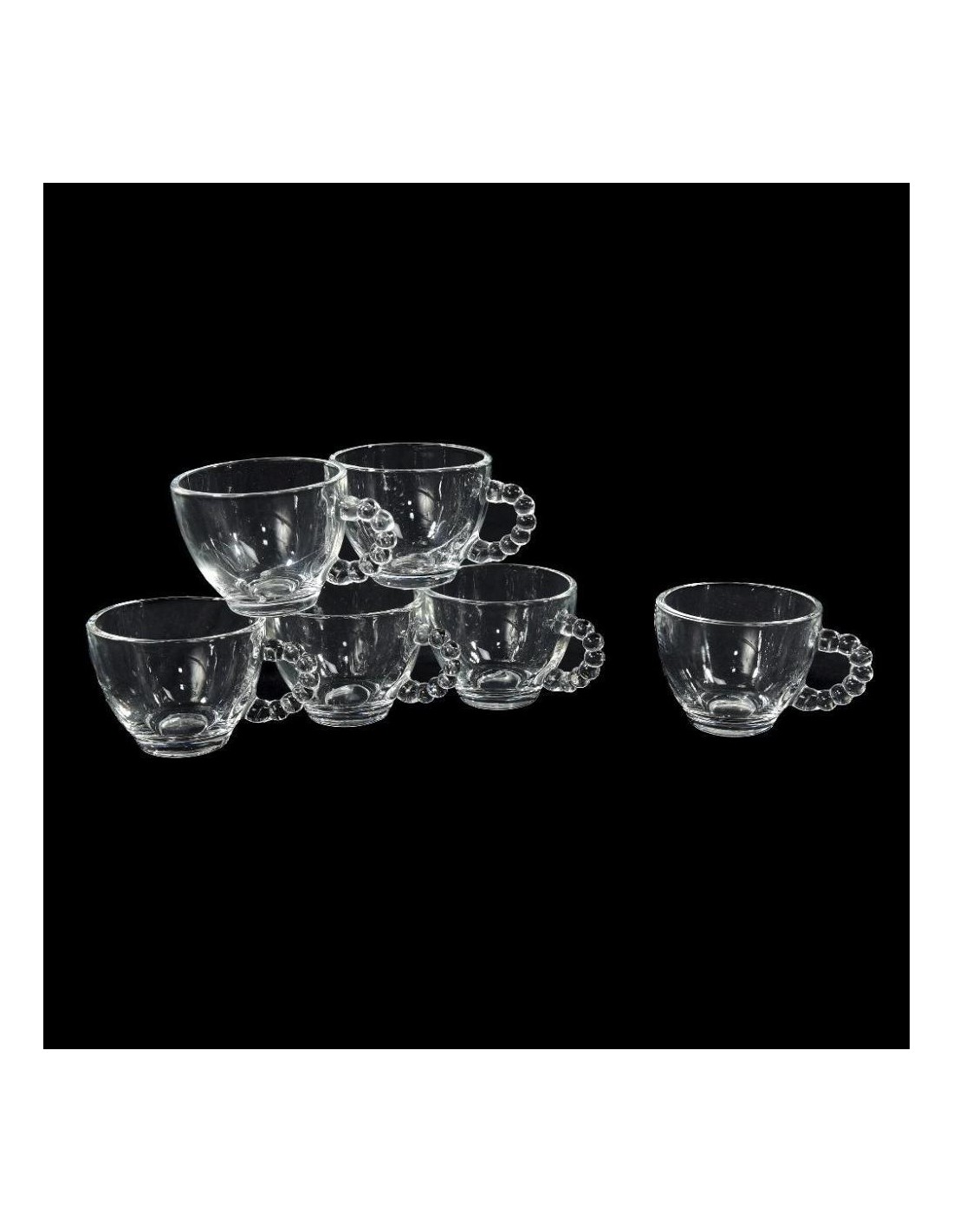 TAZZE E PIATTINI CAFFE-LATTE-THE': vendita online TAZZINE CAFFE' 110 ML IN VETRO SET 6 PEZZI MERCURY in offerta