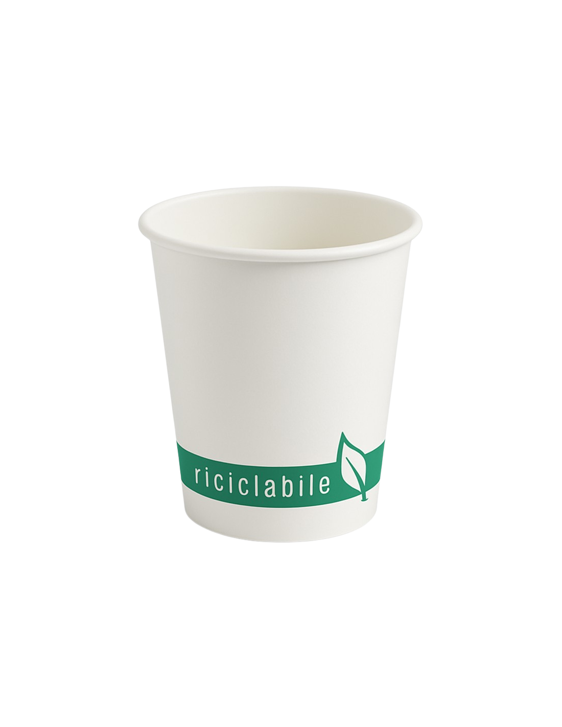 BICCHIERI BIO: vendita online BICCHIERE TAKE AWAY 200 ML Ø 7,2 CM BIANCO IN CARTA LEONE in offerta