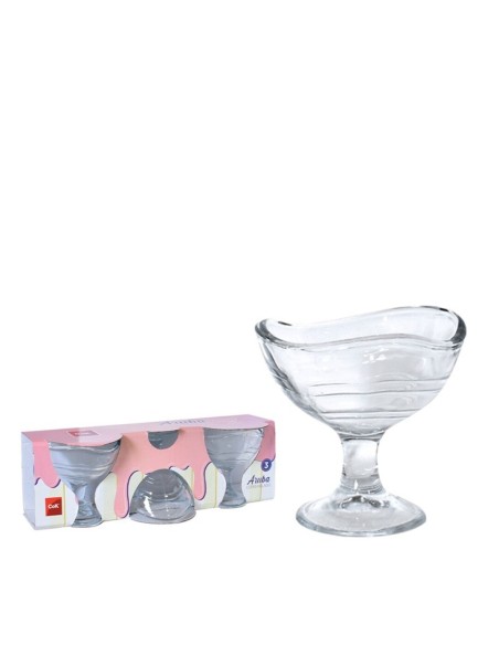 INSALATIERE-CIOTOLE-COPPETTE: vendita online COPPA GELATO ARUBA 16 CL IN VETRO CONFEZIONE 3 PEZZI CEGECO Y ALAR in offerta