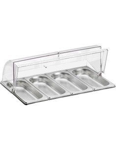 CALEIDO: vendita online PORTA VERDURE 4 SCOMPARTI REFRIGERATO CALEIDO IN ACCIAIO INOX PINTINOX in offerta