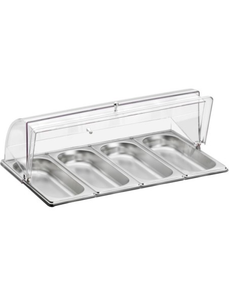 CALEIDO: vendita online PORTA VERDURE 4 SCOMPARTI REFRIGERATO CALEIDO IN ACCIAIO INOX PINTINOX in offerta