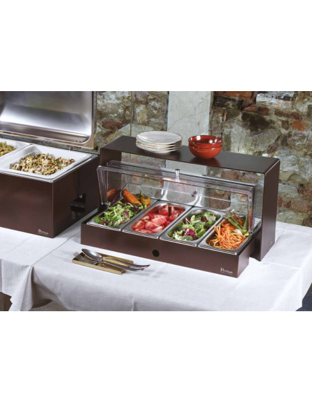 CALEIDO: vendita online PORTA VERDURE 4 SCOMPARTI REFRIGERATO CALEIDO IN ACCIAIO INOX PINTINOX in offerta