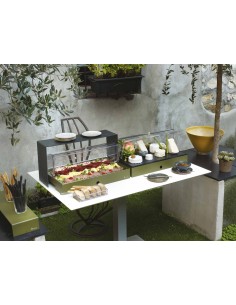 DISTRIBUTORI-ESPOSITORI: vendita online CALEIDO VASSOIO AFFETTATI REFRIGERATO CON ROLL-TOP PINTI-INOX in offerta 2