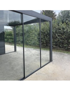 ACCESSORI: vendita online PARETE IN VETRO PERGOLA LATO 3 METRI ANTRACITE VERDELOOK in offerta