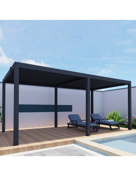 OMBRELLONI: vendita online PERGOLA BIOCLIMATICA 3 X 6 METRI ALTEZZA 2,5 METRI ANTRACITE VERDELOOK in offerta