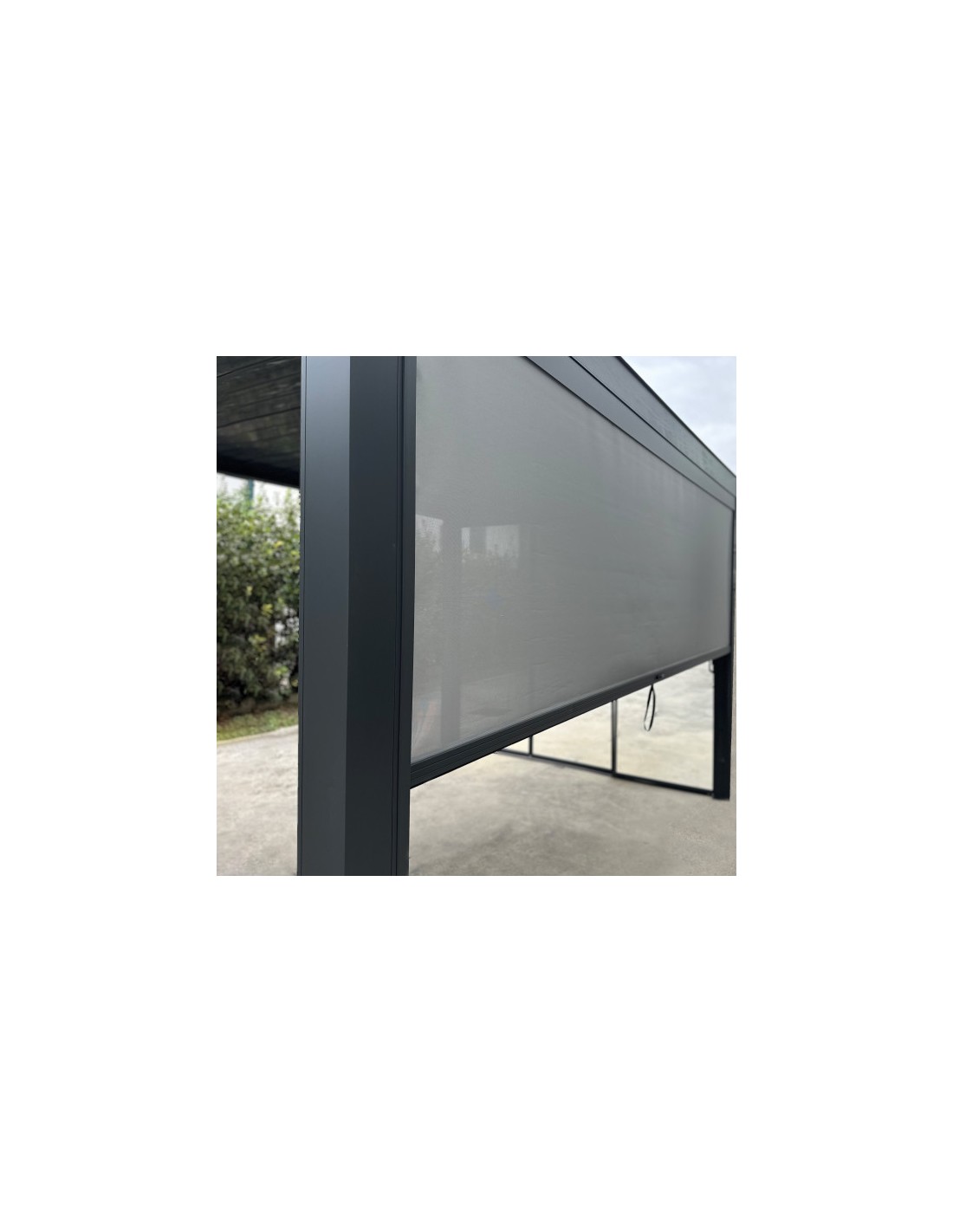 ACCESSORI: vendita online TENDA SCREEN A CADUTA PER PERGOLA LATO 3 METRI ANTRACITE VERDELOOK in offerta