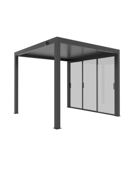 ACCESSORI: vendita online PARETE IN VETRO PERGOLA LATO 4 METRI ANTRACITE VERDELOOK in offerta