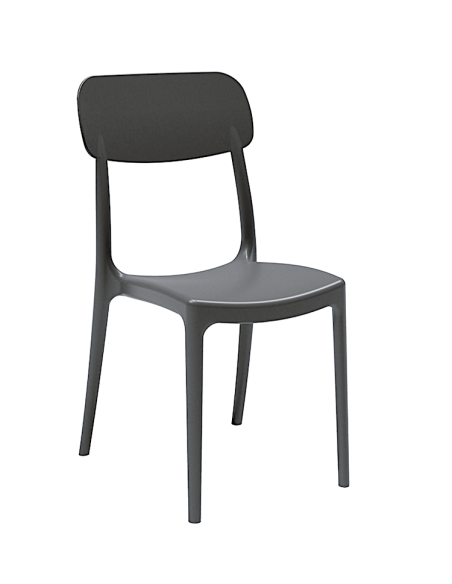 SEDIE-POLTRONE: vendita online SEDIA CALIPSO ANTRACITE IN POLIPROPILENE 53 X 88 X 46 CM ARETA in offerta
